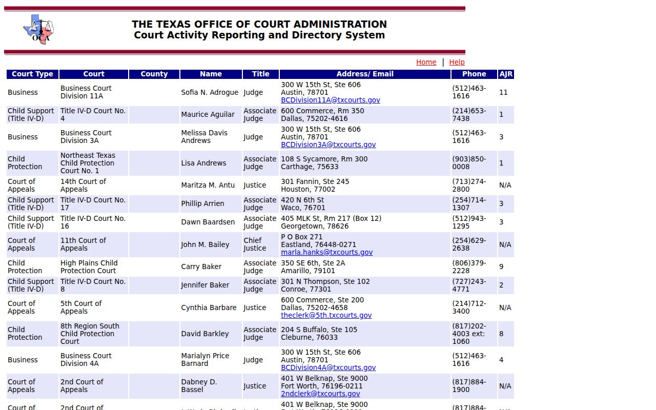 Dimmit County warrant lookup research: official court directory results