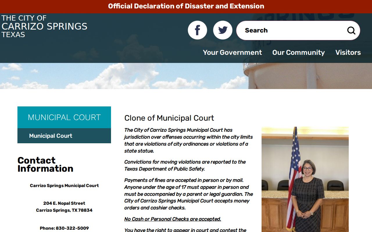 Dimmit County municipal warrant records: Carrizo Springs court jurisdiction information