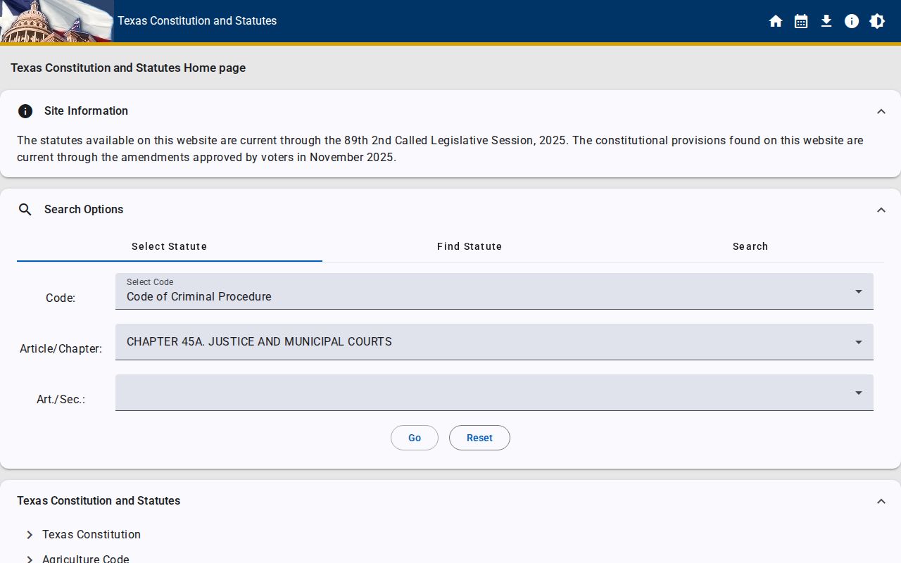 Dimmit County bench warrant records: Texas justice and municipal court statute